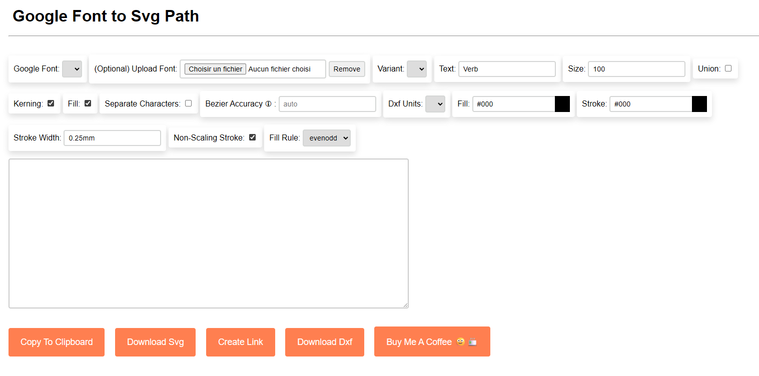 Google Font to SVG Path Converter